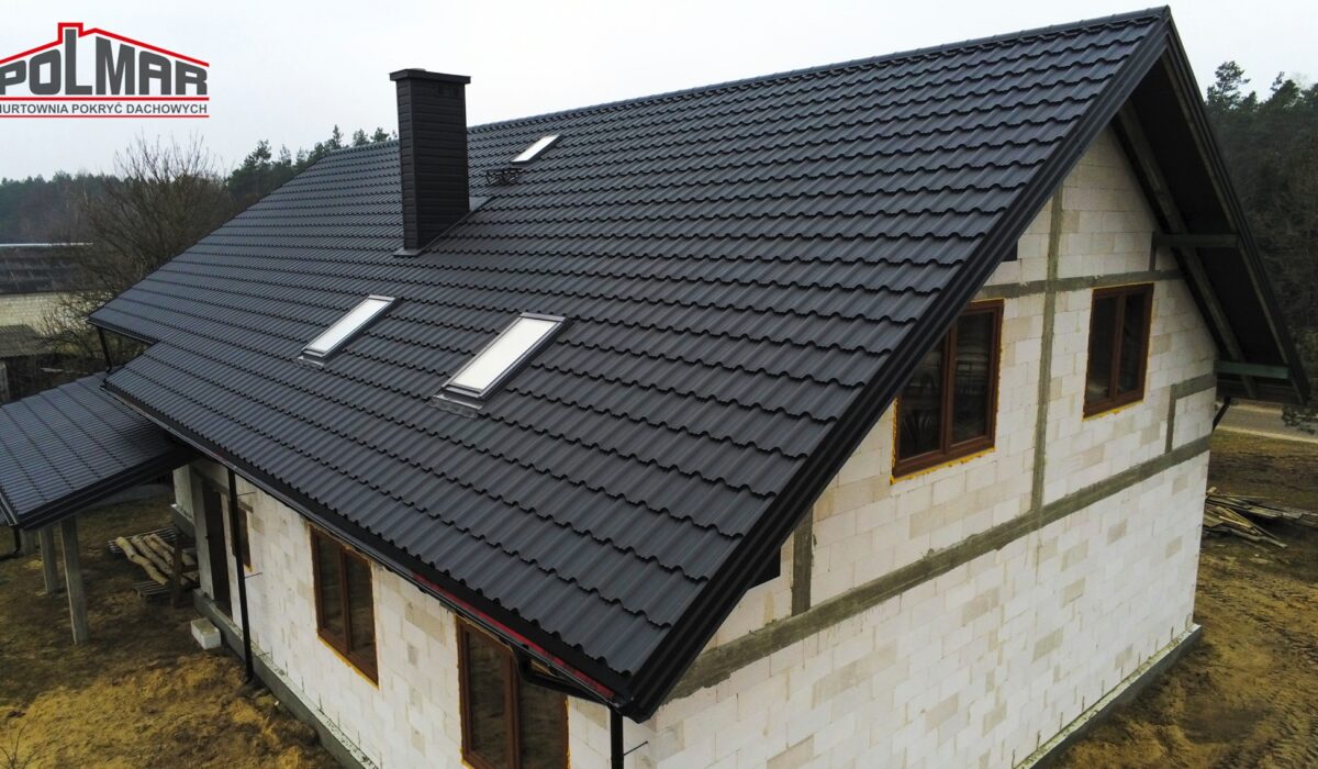 Polmar Dachy - Realizacja Blachodachówka Blachotrapez Enigma