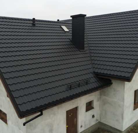 Polmar Dachy Realizacja Blachodachówki Blachotrapez Germania Ice Crystal