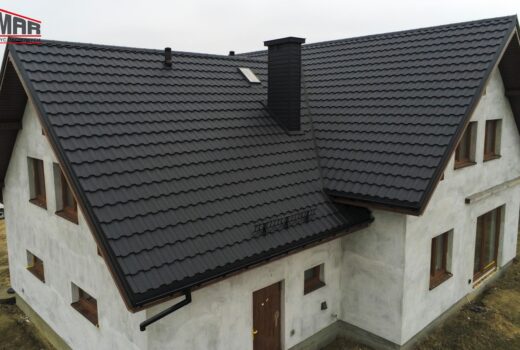 Polmar Dachy Realizacja Blachodachówki Blachotrapez Germania Ice Crystal