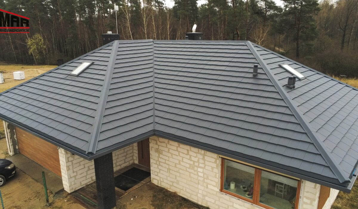 Realizacja Blachodachówki Bratex Savanna Polmar Dachy