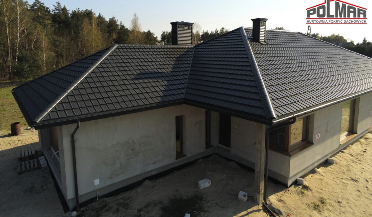 Realizacja Blachodachówki Budmat Murano Polmar Dachy